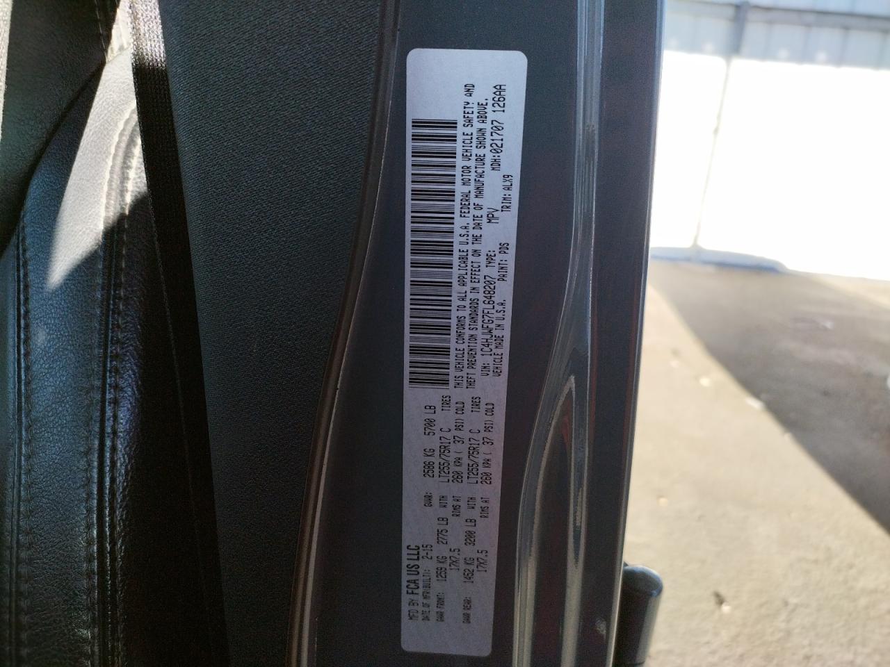 Photo 10 from auction – 2015 JEEP WRANGLER U with VIN 1C4HJWFG7FL648207