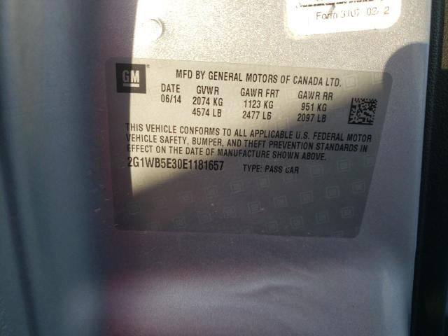 Photo 10 from auction – 2014 CHEVROLET IMPALA LIM with VIN 2G1WB5E30E1181657