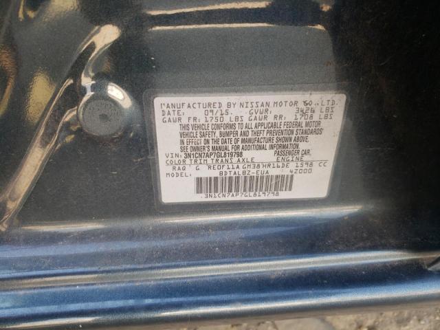 Photo 10 from auction – 2016 NISSAN VERSA S with VIN 3N1CN7AP7GL819798