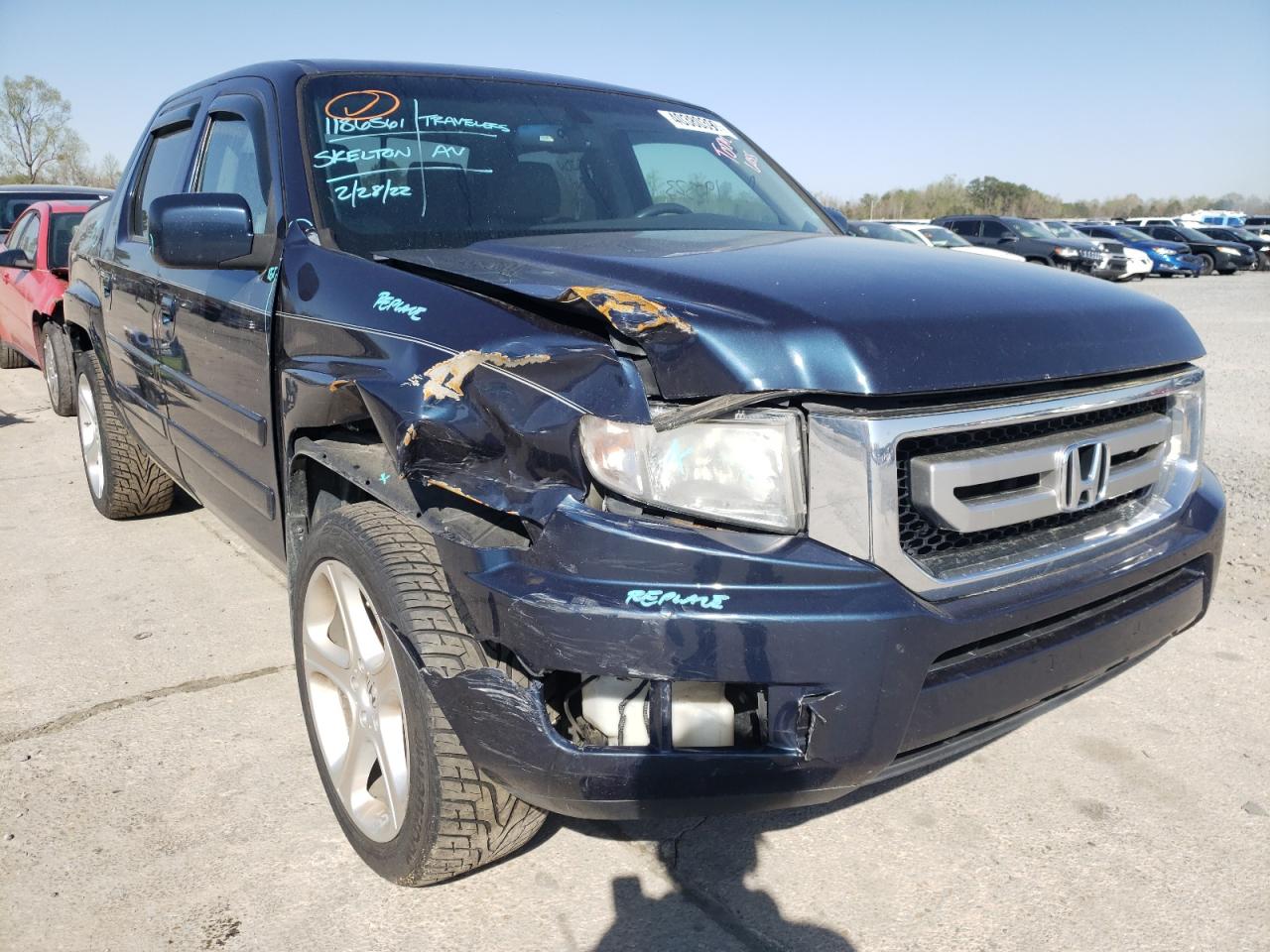HONDA RIDGELINE 2010 with VIN 5FPYK1F57AB011366 - Photo from auction