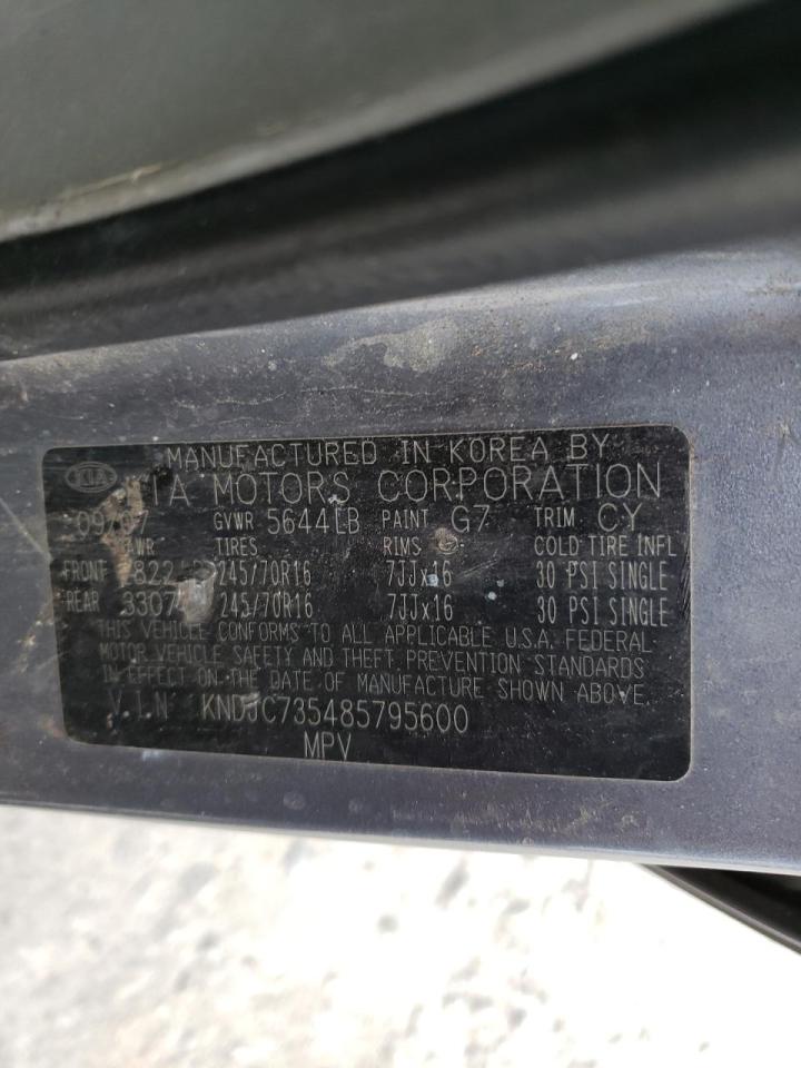 Photo 10 from auction – 2008 KIA SORENTO EX with VIN KNDJC735485795600