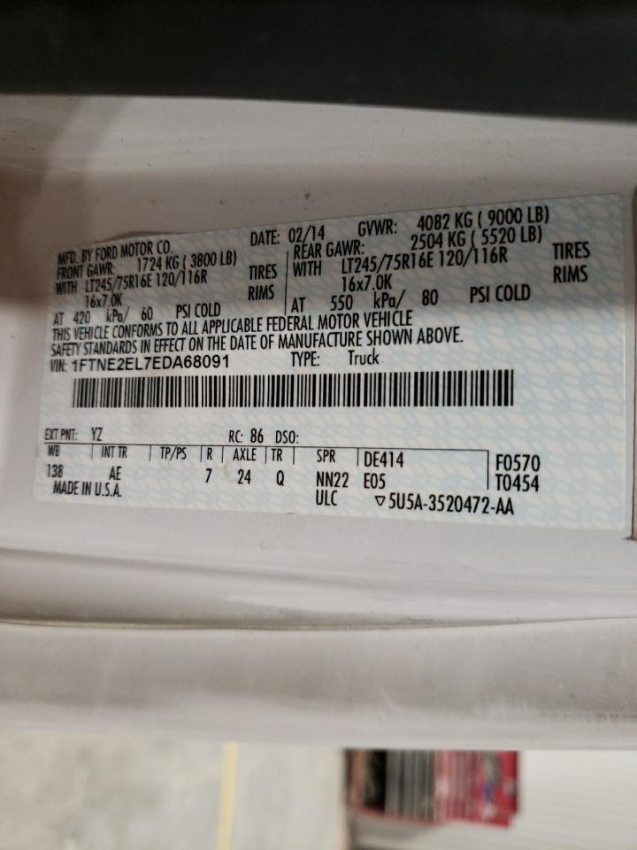 Photo 10 from auction – 2014 FORD ECONOLINE with VIN 1FTNE2EL7EDA68091