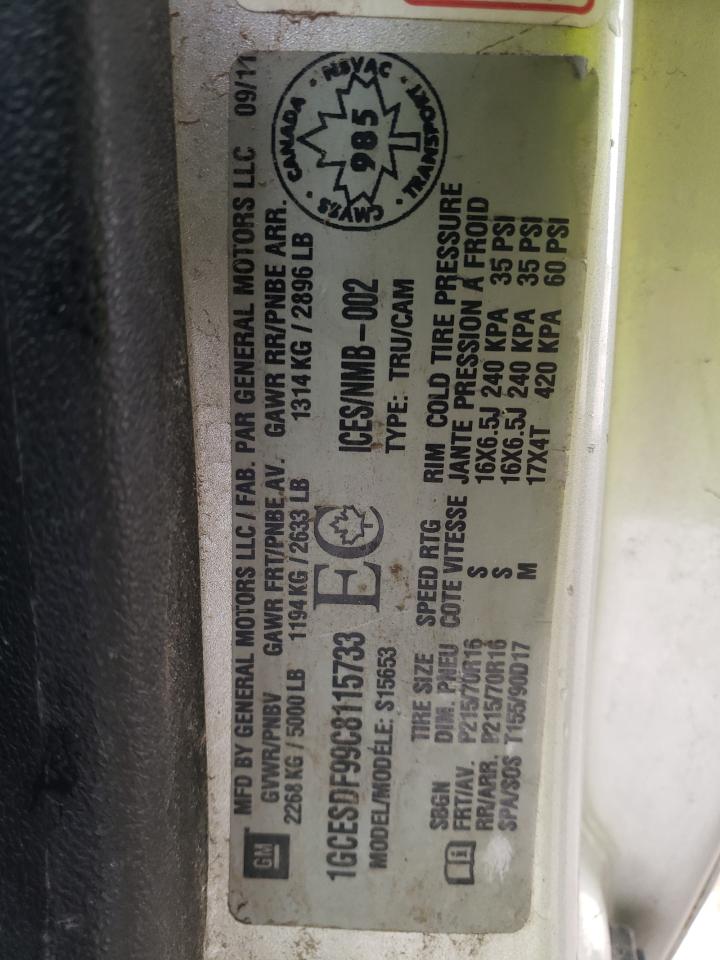 Photo 10 from auction – 2012 CHEVROLET COLORADO L with VIN 1GCESDF99C8115733