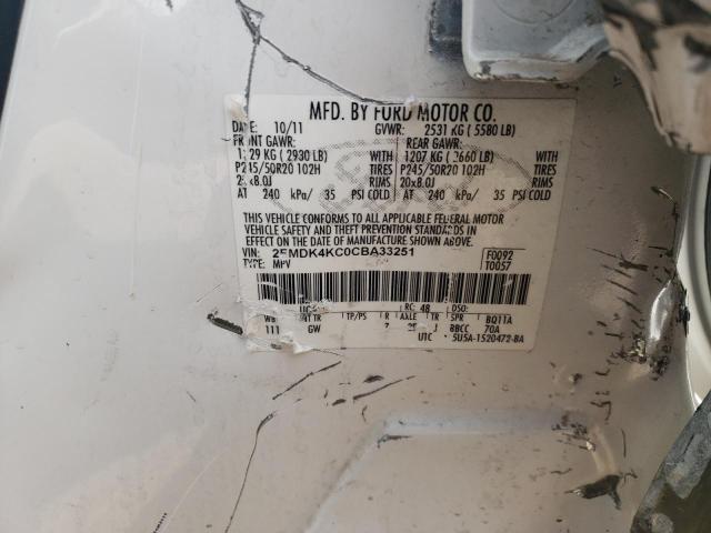 Photo 10 from auction – 2012 FORD EDGE LIMIT with VIN 2FMDK4KC0CBA33251