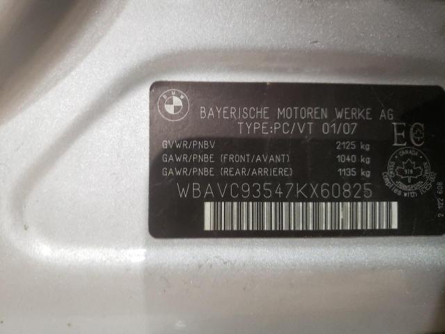 Photo 10 from auction – 2008 BMW X1 with VIN WBAVC93547KX60825