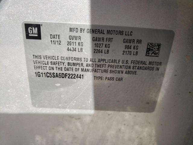 Photo 10 from auction – 2013 CHEVROLET MALIBU LTZ with VIN 1G11C5SA6DF222441