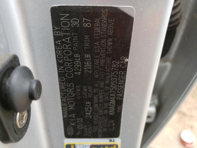 Photo 10 from auction – 2013 KIA OPTIMA LX with VIN KNAGM4A75D5375782