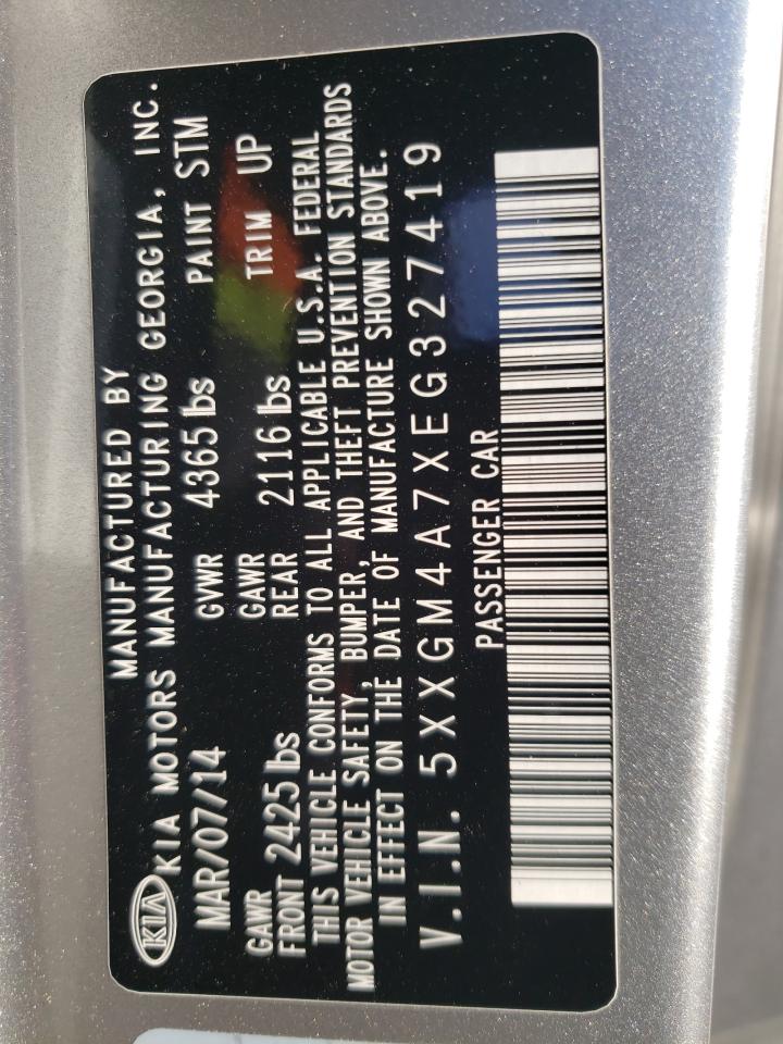 Photo 10 from auction – 2014 KIA OPTIMA LX with VIN 5XXGM4A7XEG327419