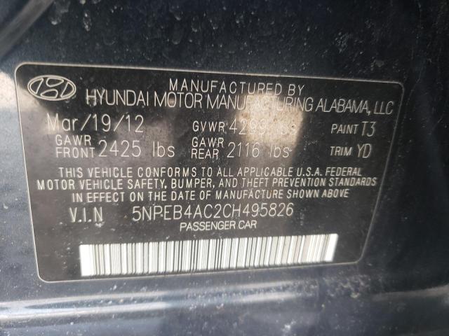 Photo 10 from auction – 2012 HYUNDAI SONATA GLS with VIN 5NPEB4AC2CH495826