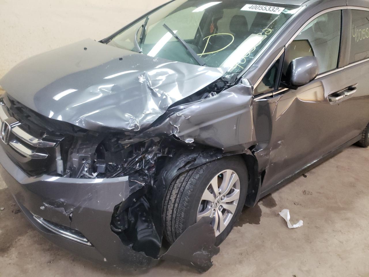 Photo 9 from auction – 2014 HONDA ODYSSEY EX with VIN 5FNRL5H65EB025053