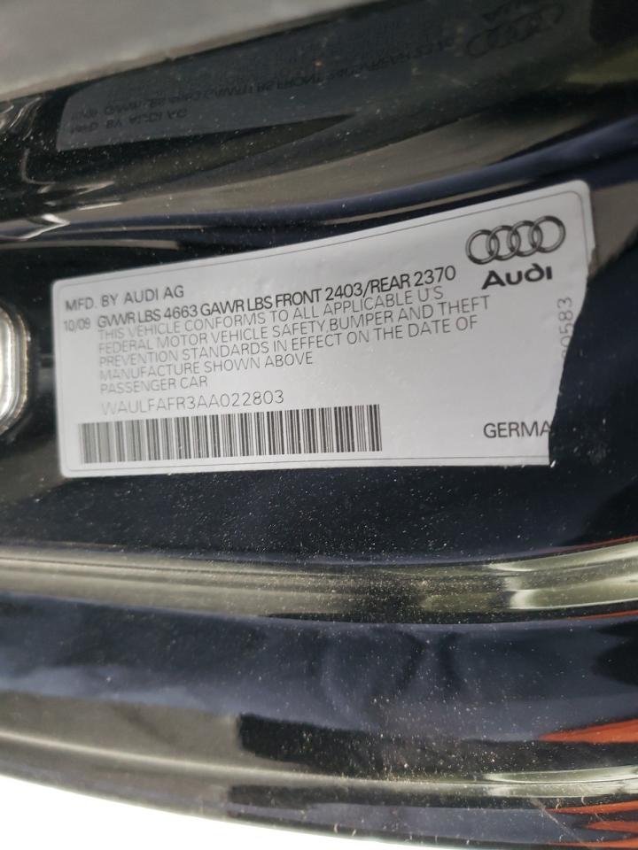 Photo 10 from auction – 2010 AUDI A5 PREMIUM with VIN WAULFAFR3AA022803