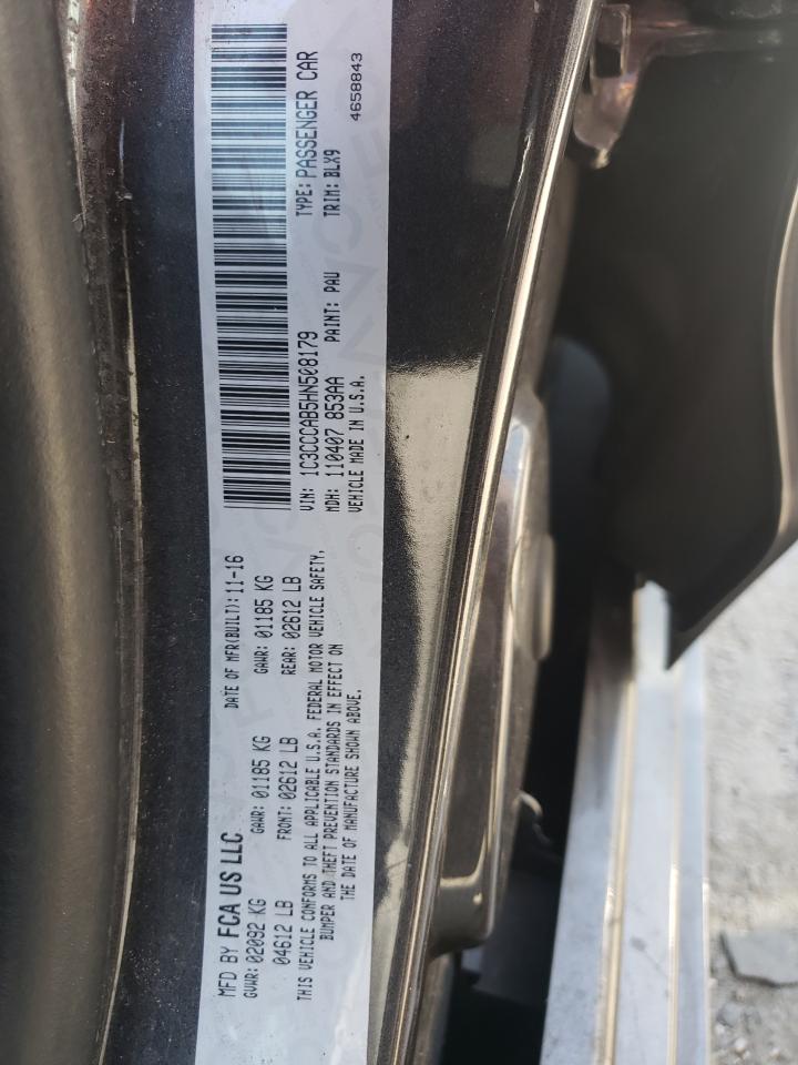 Photo 11 from auction – 2017 CHRYSLER 200 LIMITE with VIN 1C3CCCAB5HN508179