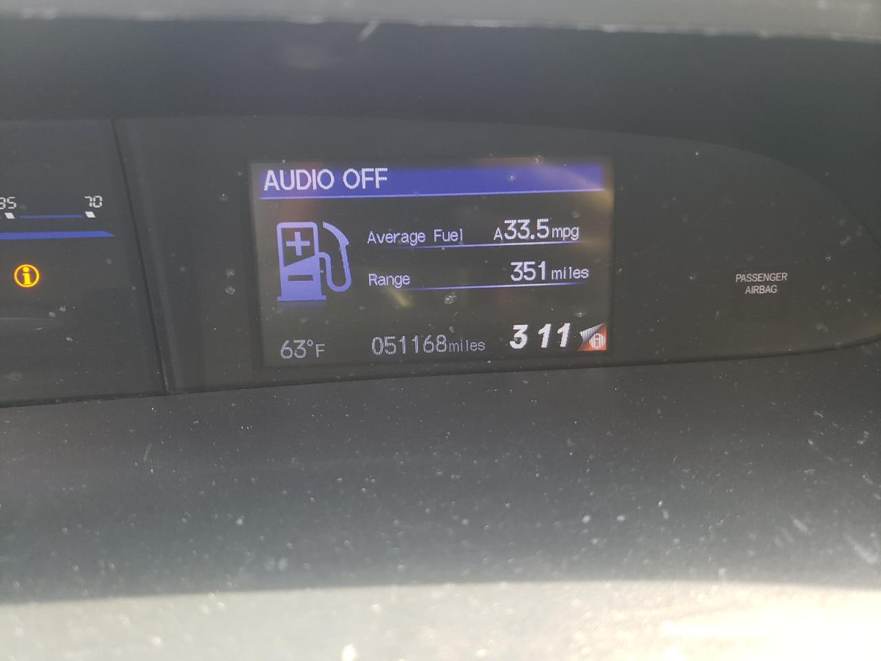 Photo 8 from auction – 2014 HONDA CIVIC EX with VIN 19XFB2F8XEE047192
