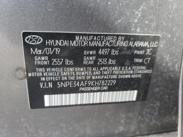 Photo 10 from auction – 2019 HYUNDAI SONATA LIM with VIN 5NPE34AF9KH782229