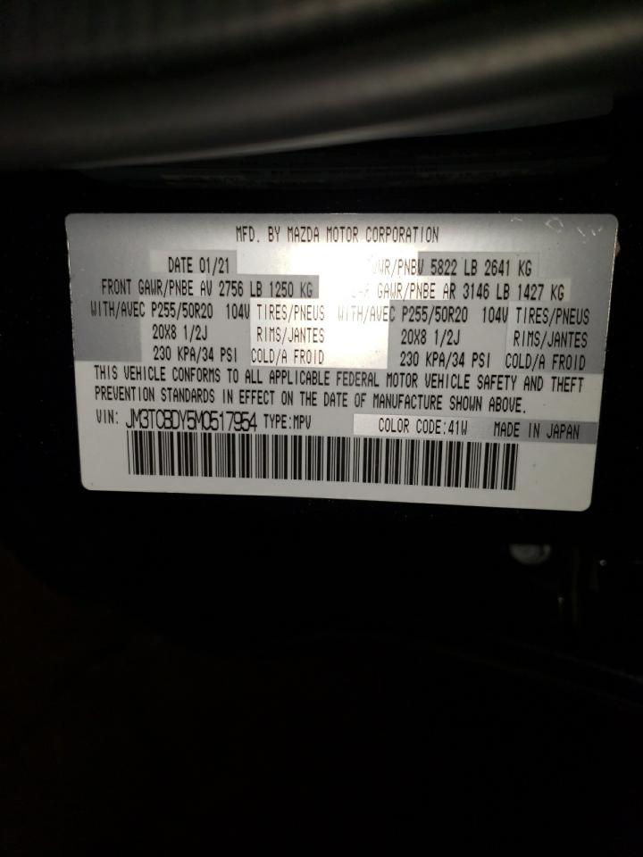 Photo 10 from auction – 2021 MAZDA CX-9 GRAND with VIN JM3TCBDY5M0517954