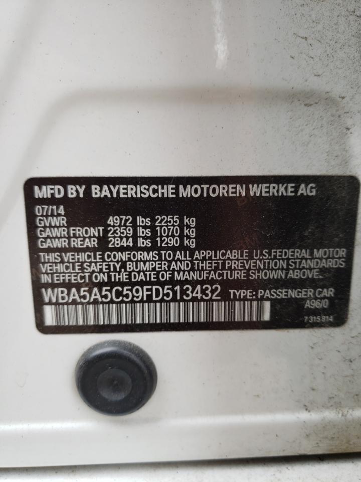 Photo 10 from auction – 2015 BMW 528 I with VIN WBA5A5C59FD513432