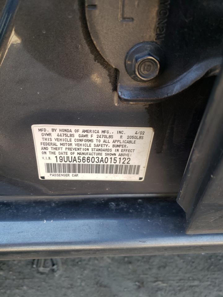 Photo 10 from auction – 2003 ACURA 3.2TL with VIN 19UUA56603A015122