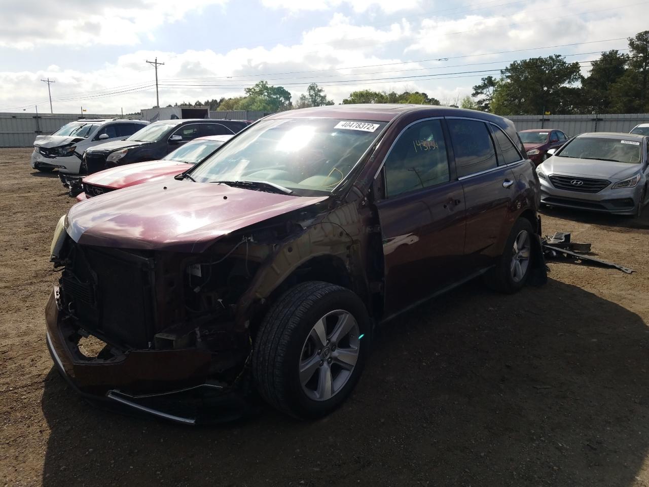 Photo 2 from auction – 2012 ACURA MDX TECHNO with VIN 2HNYD2H33CH525615