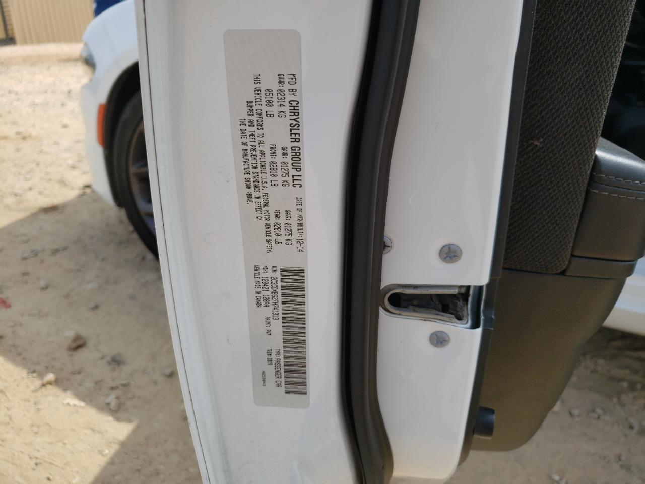 Photo 10 from auction – 2015 DODGE CHARGER SE with VIN 2C3CDXBG2FH741313