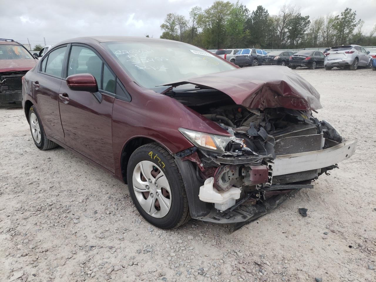 HONDA CIVIC LX 2014 with VIN 19XFB2F53EE068858 - Photo from auction