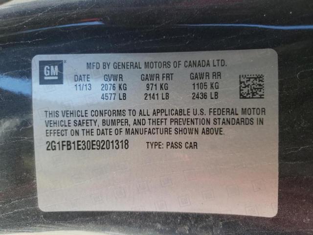 Photo 10 from auction – 2014 CHEVROLET CAMARO LT with VIN 2G1FB1E30E9201318
