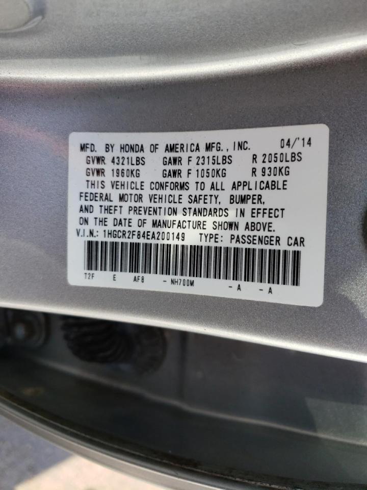 Photo 10 from auction – 2014 HONDA ACCORD EXL with VIN 1HGCR2F84EA200149
