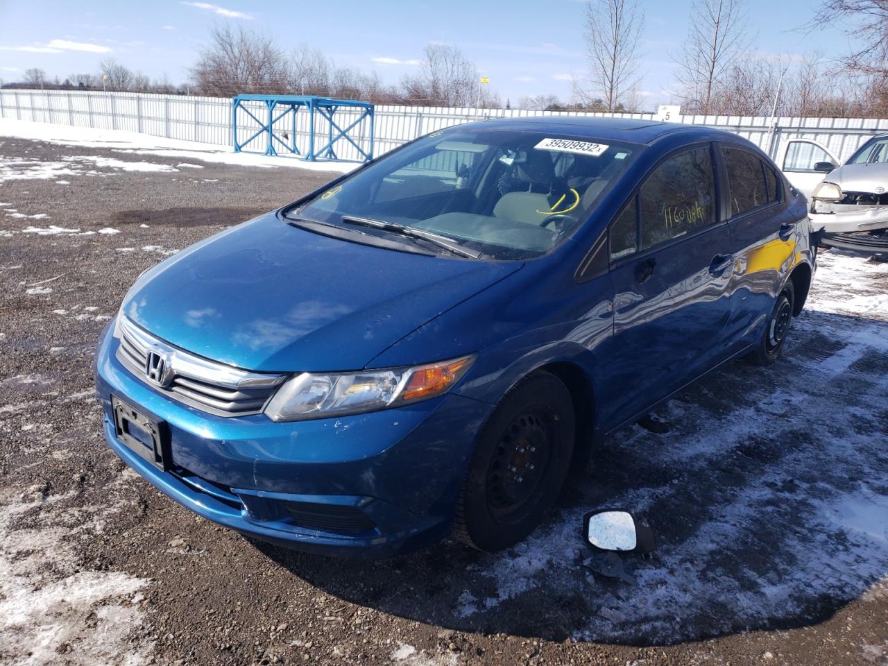 Photo 2 from auction – 2012 HONDA CIVIC LX with VIN 2HGFB2F57CH013073