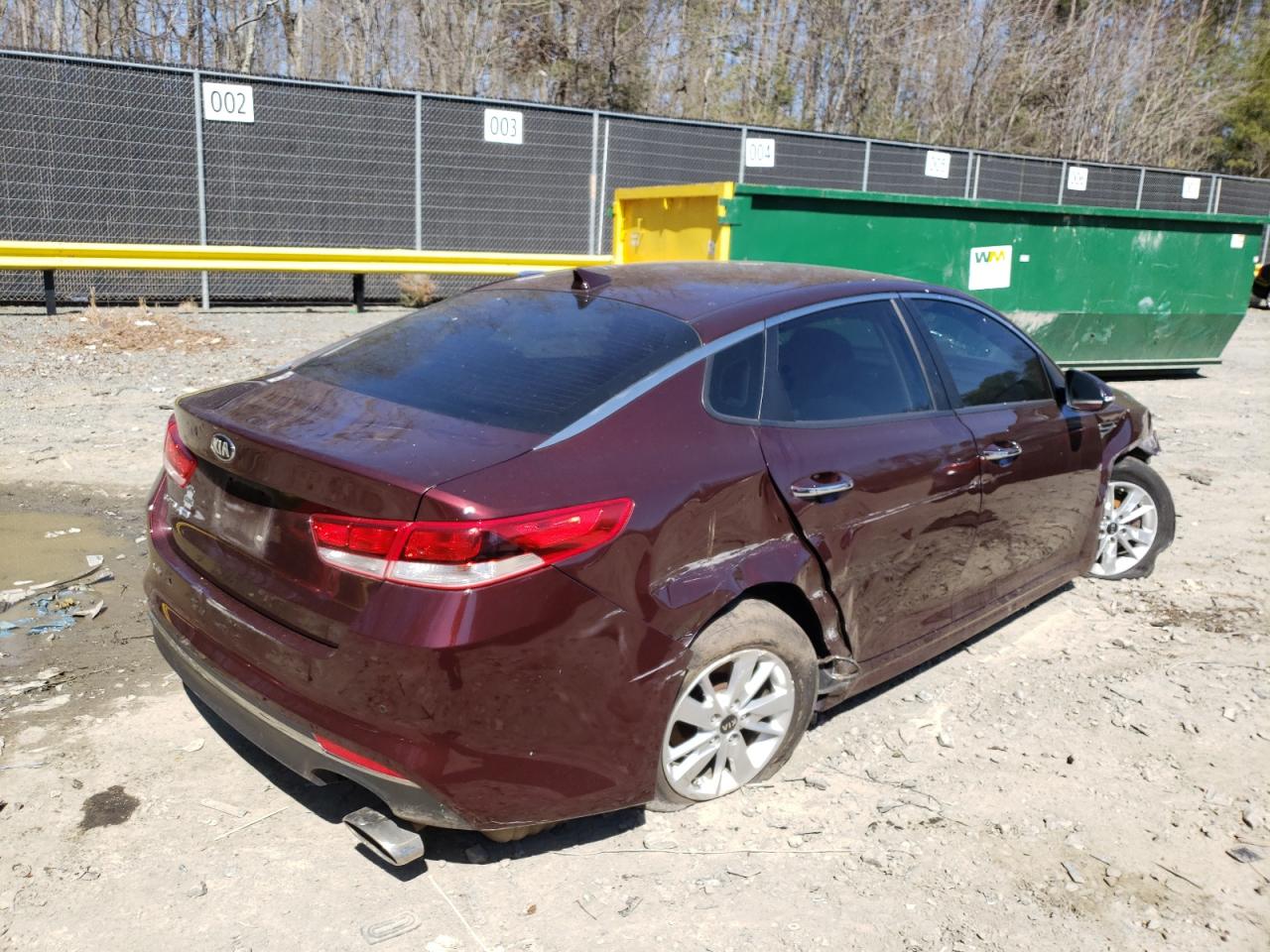 Photo 4 from auction – 2016 KIA OPTIMA LX with VIN 5XXGT4L34GG091737