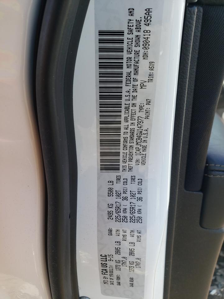 Photo 10 from auction – 2016 JEEP CHEROKEE L with VIN 1C4PJMCB4GW147977