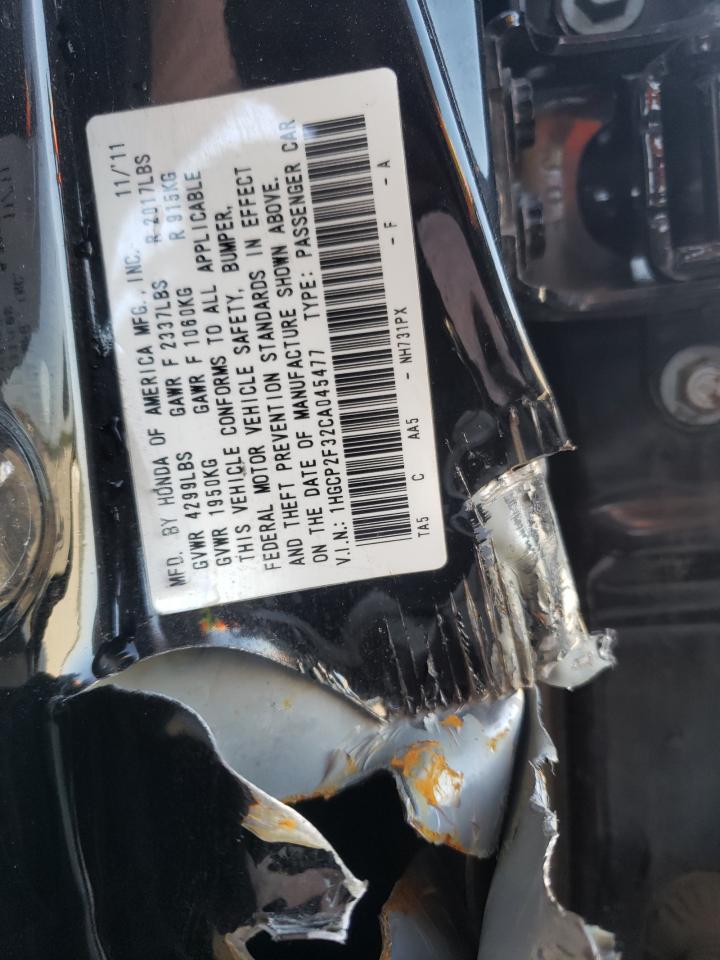 Photo 10 from auction – 2012 HONDA ACCORD LX with VIN 1HGCP2F32CA045477
