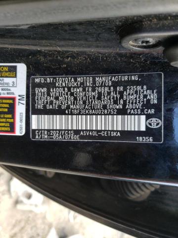 Photo 10 from auction – 2010 TOYOTA CAMRY BASE with VIN 4T1BF3EK8AU028752