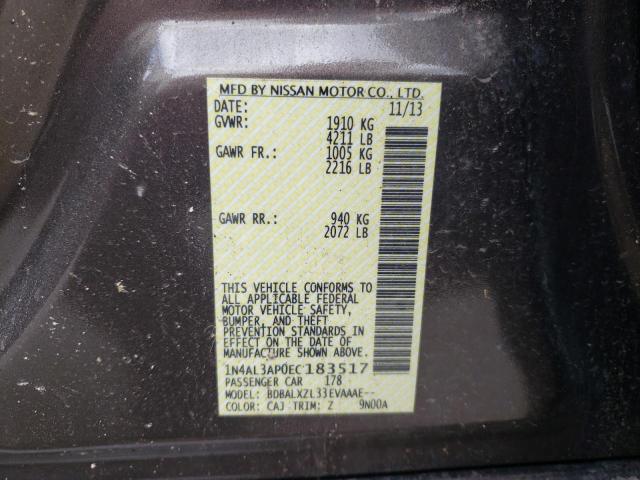 Photo 10 from auction – 2014 NISSAN ALTIMA 2.5 with VIN 1N4AL3AP0EC183517