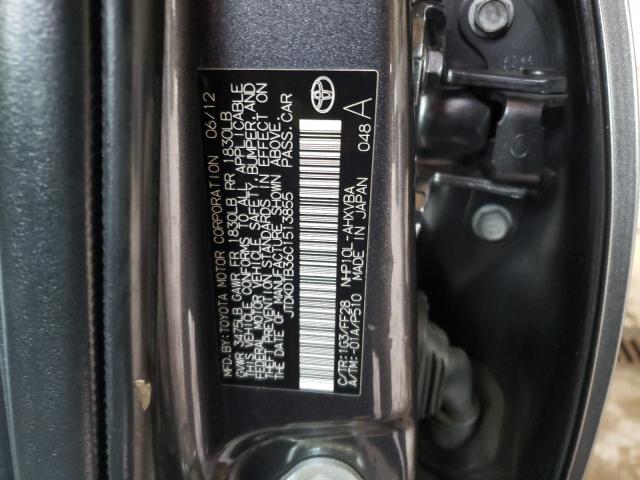 Photo 10 from auction – 2012 TOYOTA PRIUS C with VIN JTDKDTB36C1513855