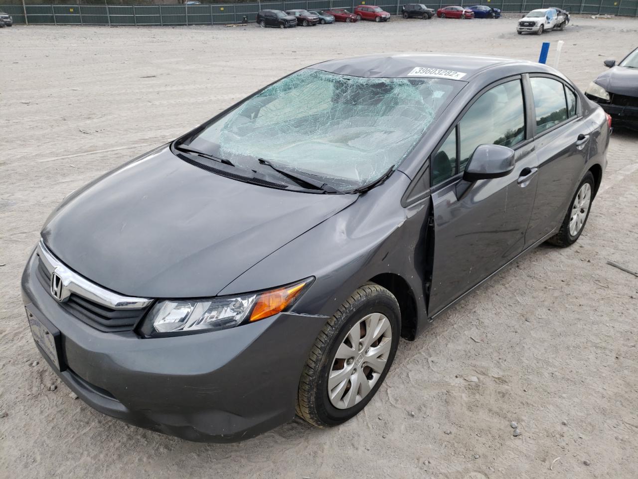 Photo 2 from auction – 2012 HONDA CIVIC LX with VIN 2HGFB2F55CH581676