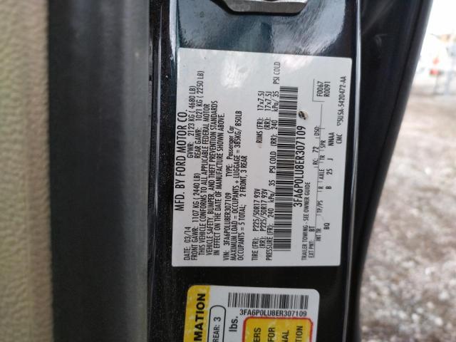Photo 10 from auction – 2014 FORD FUSION SE with VIN 3FA6P0LU8ER307109
