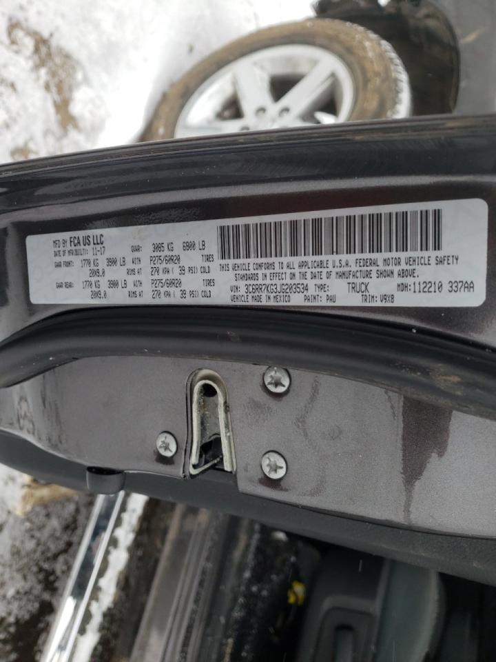 Photo 10 from auction – 2018 RAM 1500 ST with VIN 3C6RR7KG3JG203534