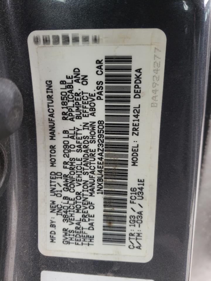 Photo 10 from auction – 2010 TOYOTA COROLLA SE with VIN 1NXBU4EE4AZ329508