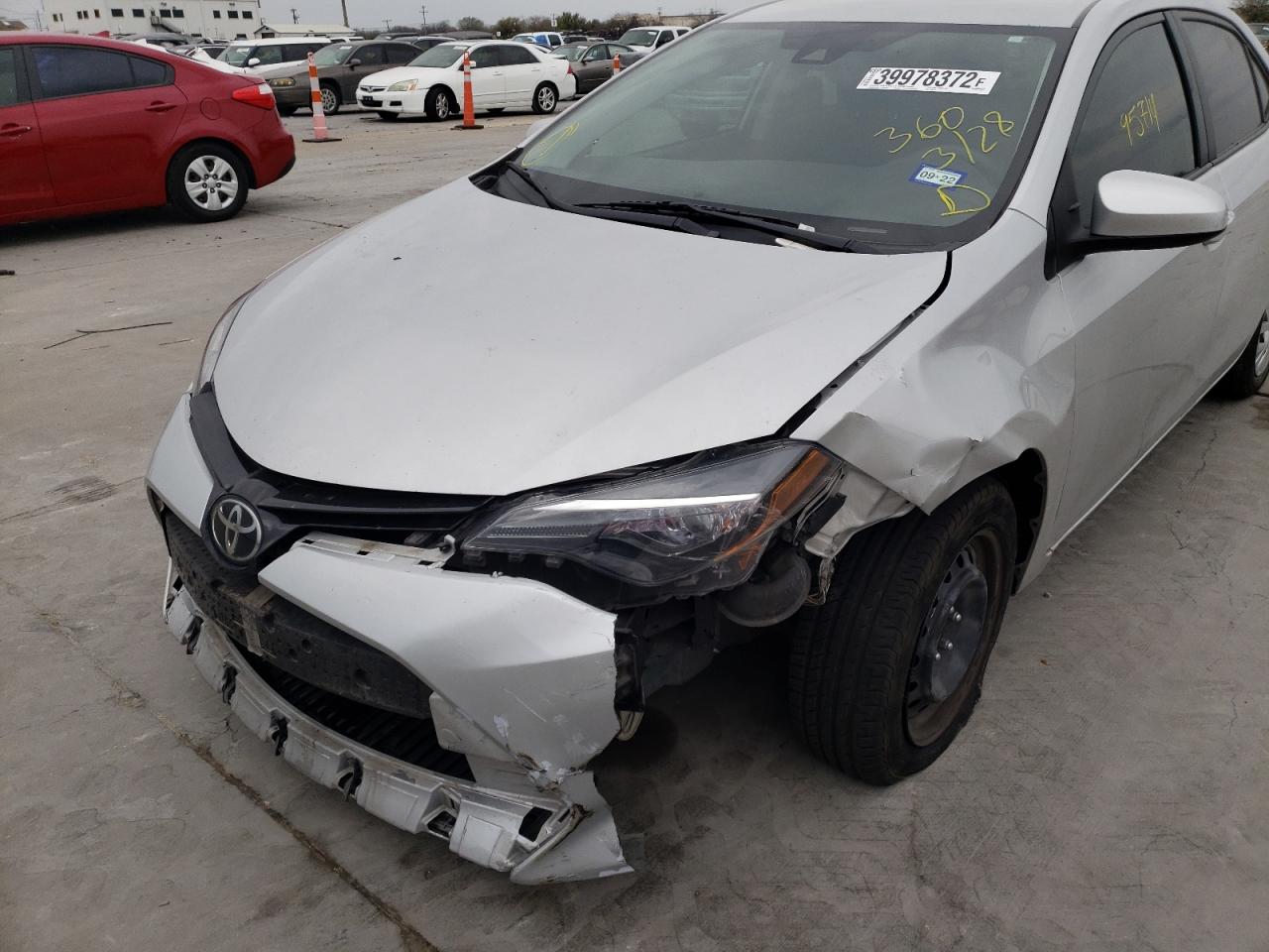 Photo 9 from auction – 2017 TOYOTA COROLLA L with VIN 5YFBURHE1HP605521