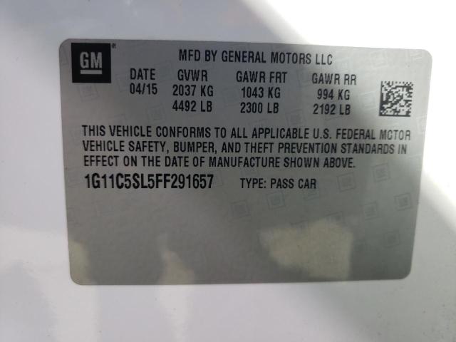 Photo 10 from auction – 2015 CHEVROLET MALIBU 1LT with VIN 1G11C5SL5FF291657