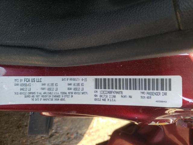Photo 10 from auction – 2015 CHRYSLER 200 LIMITE with VIN 1C3CCCAB8FN704078