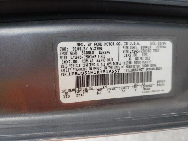 Foto 10 de la subasta – 1994 FORD ECONOLINE con VIN 1FBJS31H1RHB19537