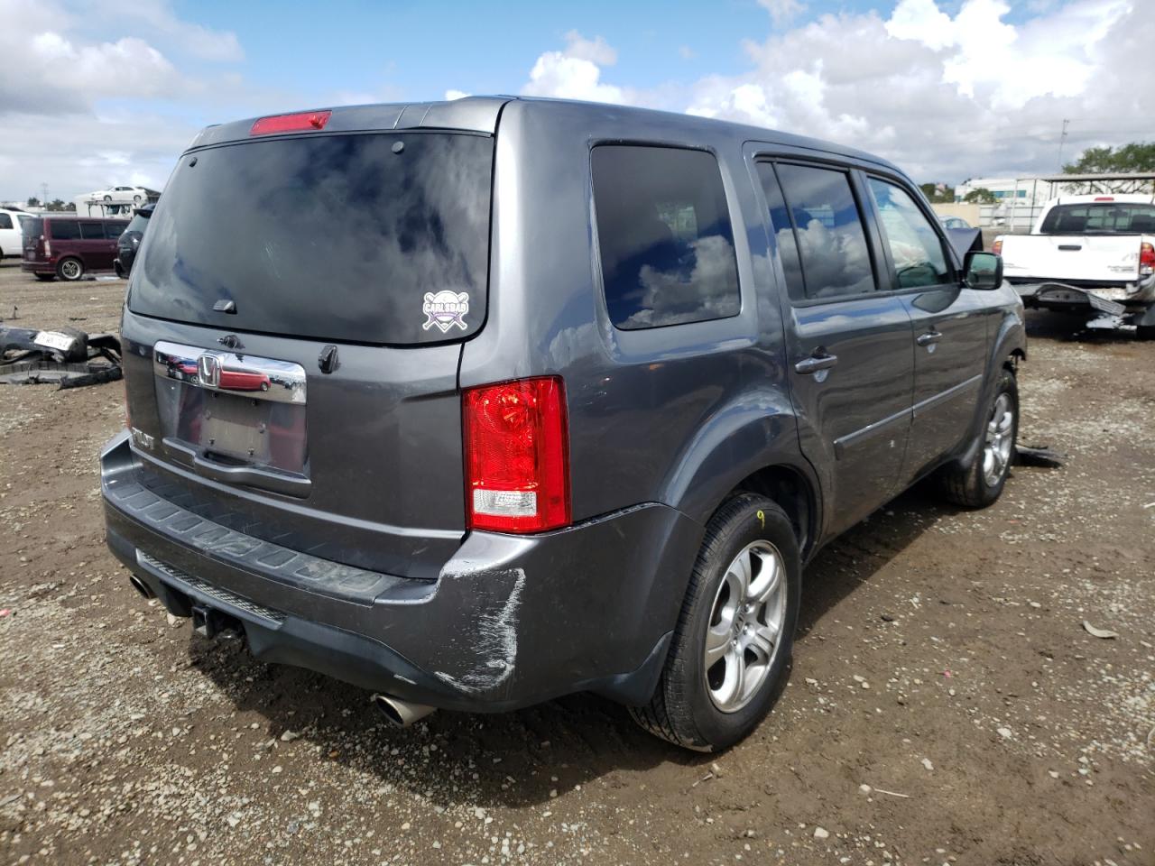 Photo 4 from auction – 2012 HONDA PILOT EXL with VIN 5FNYF3H69CB022533