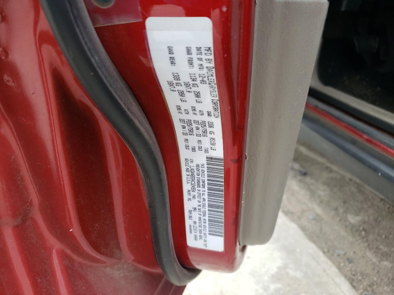 Photo 10 from auction – 2004 JEEP GRAND CHER with VIN 1J4GX48S94C324554