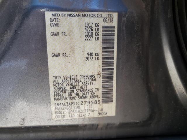 Photo 10 from auction – 2018 NISSAN ALTIMA 2.5 with VIN 1N4AL3AP1JC279585