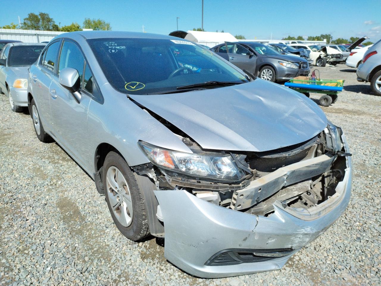 Photo 1 from auction – 2013 HONDA CIVIC LX with VIN 19XFB2F56DE271967