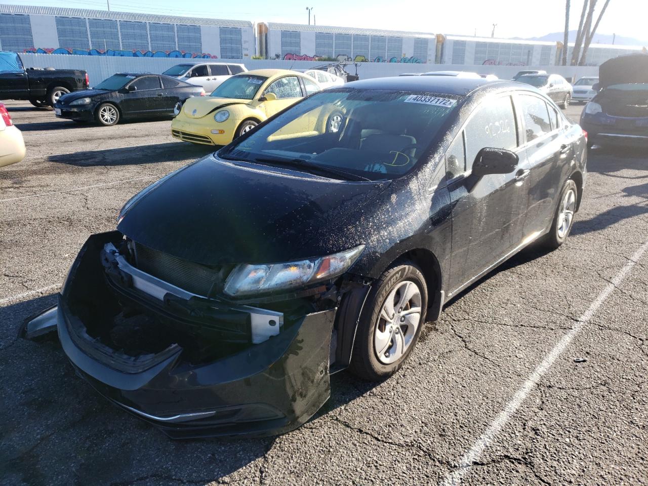 Photo 2 from auction – 2014 HONDA CIVIC LX with VIN 19XFB2F58EE207835