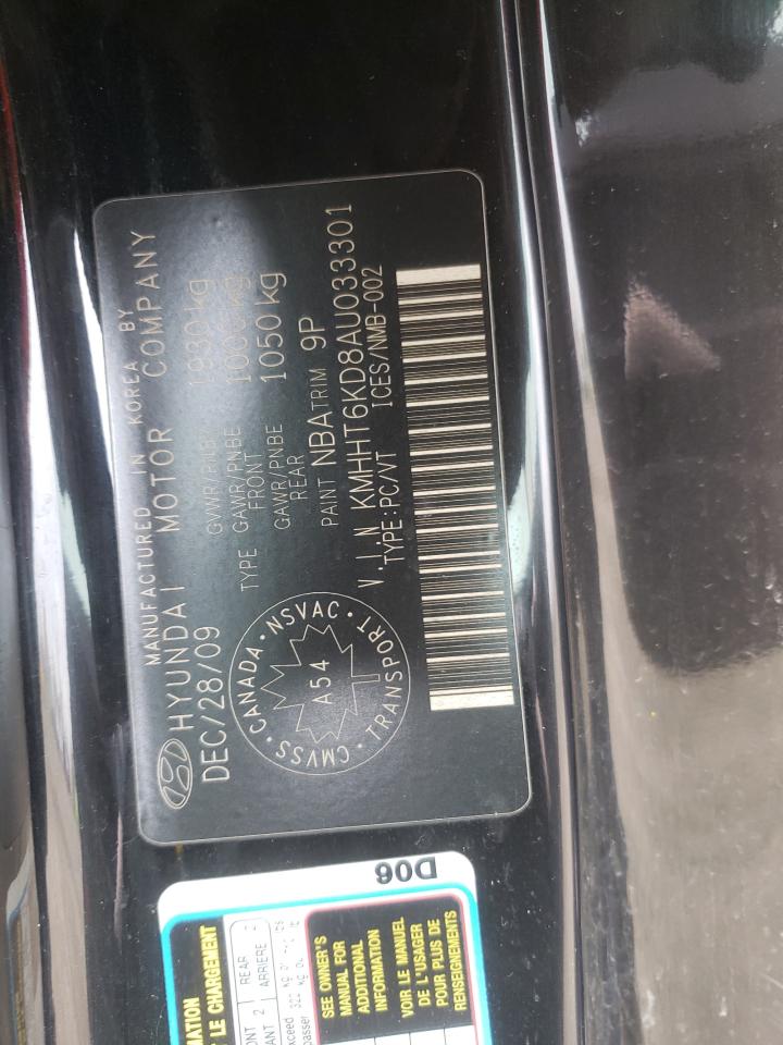 Photo 10 from auction – 2010 HYUNDAI GENESIS CO with VIN KMHHT6KD8AU033301