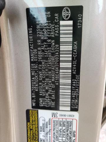 Photo 10 from auction – 2007 TOYOTA CAMRY CE with VIN 4T1BE46K37U034328