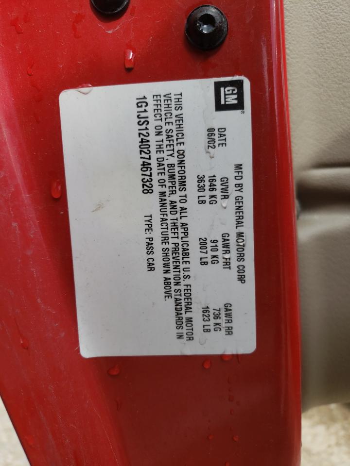 Photo 10 from auction – 2002 CHEVROLET CAVALIER L with VIN 1G1JS124027467328