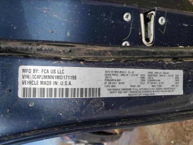 Photo 10 from auction – 2021 JEEP CHEROKEE L with VIN 1C4PJMMN1MD171198